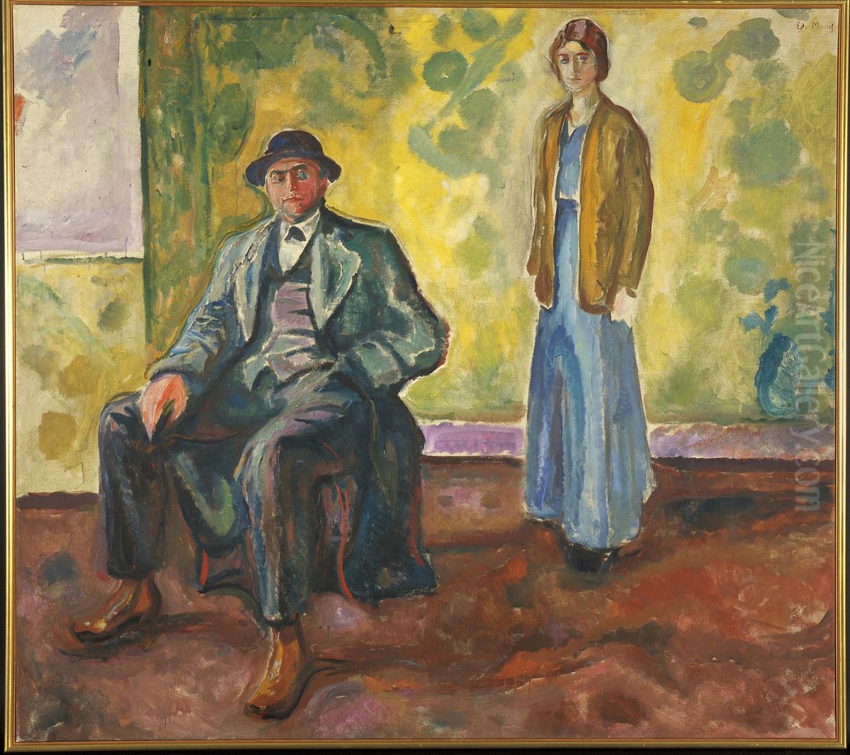 Christian and Hjordis Gierloff Oil Painting by Edvard Munch