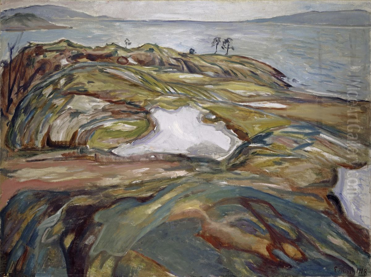 Paysage cotier Oil Painting by Edvard Munch