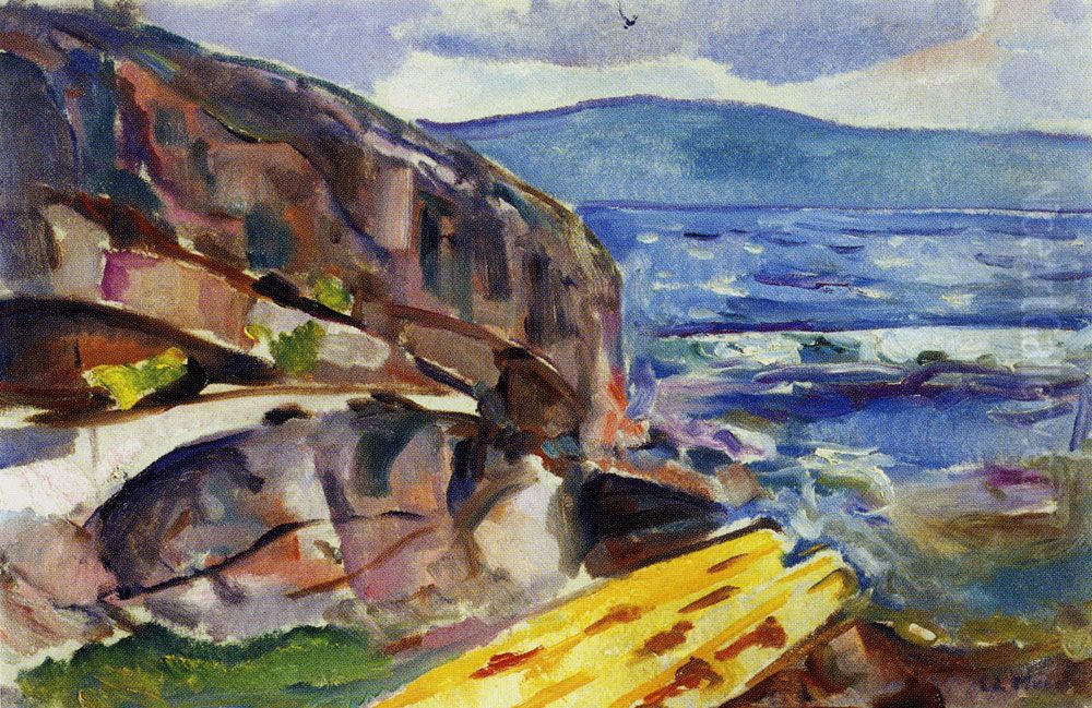 Coastal Landscape at Hvitsten Oil Painting by Edvard Munch