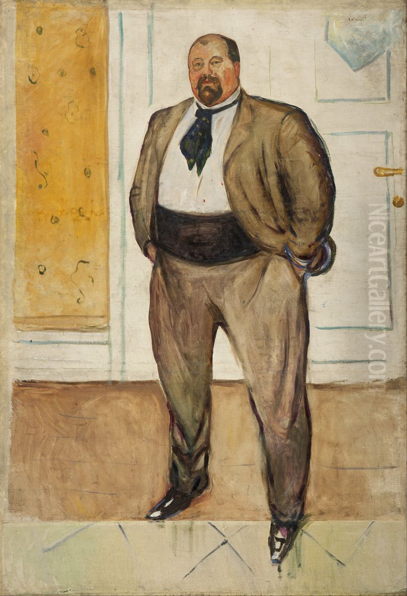 Consul Christen Sandberg Oil Painting by Edvard Munch