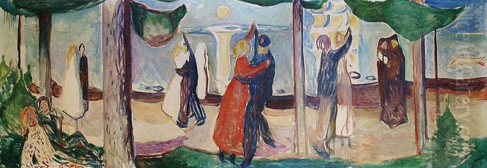 Dance on the Beach (The Freia Frieze VII) Oil Painting by Edvard Munch