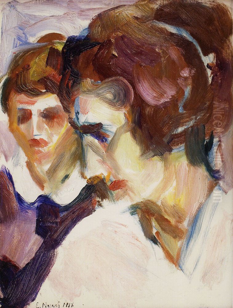 Double Portrait Oil Painting by Edvard Munch