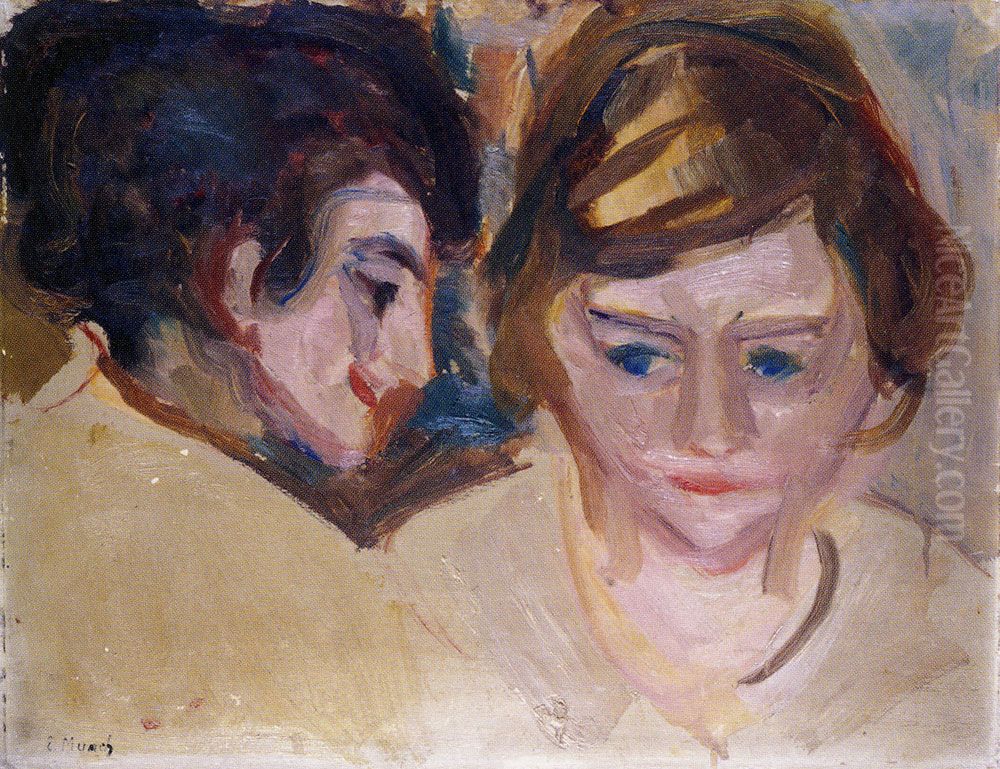 Double Portrait Oil Painting by Edvard Munch