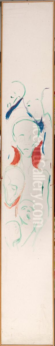 Draft for a Decoration Oil Painting by Edvard Munch