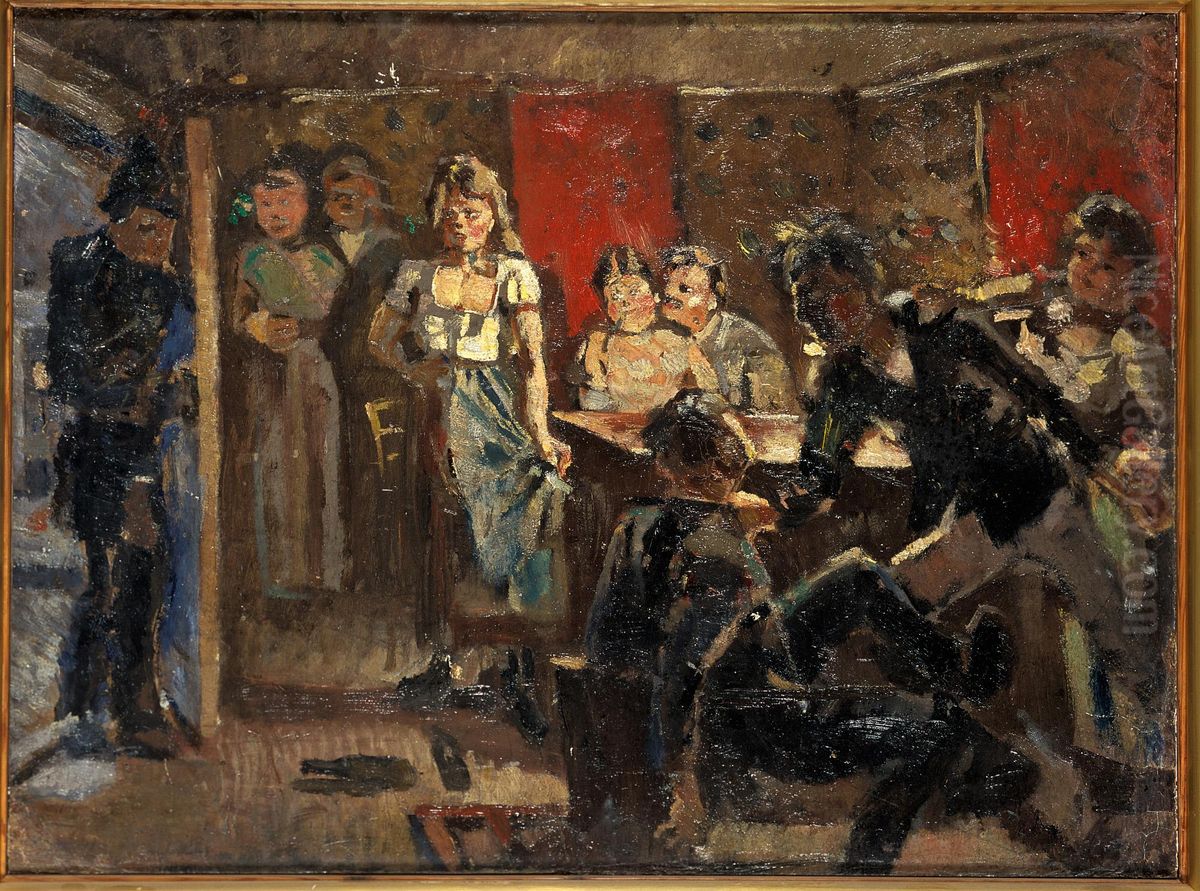 Dive at Vaterland Oil Painting by Edvard Munch