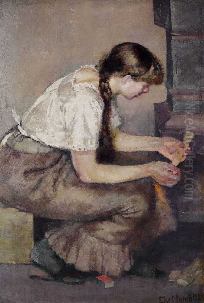 Early in the Morning Oil Painting by Edvard Munch