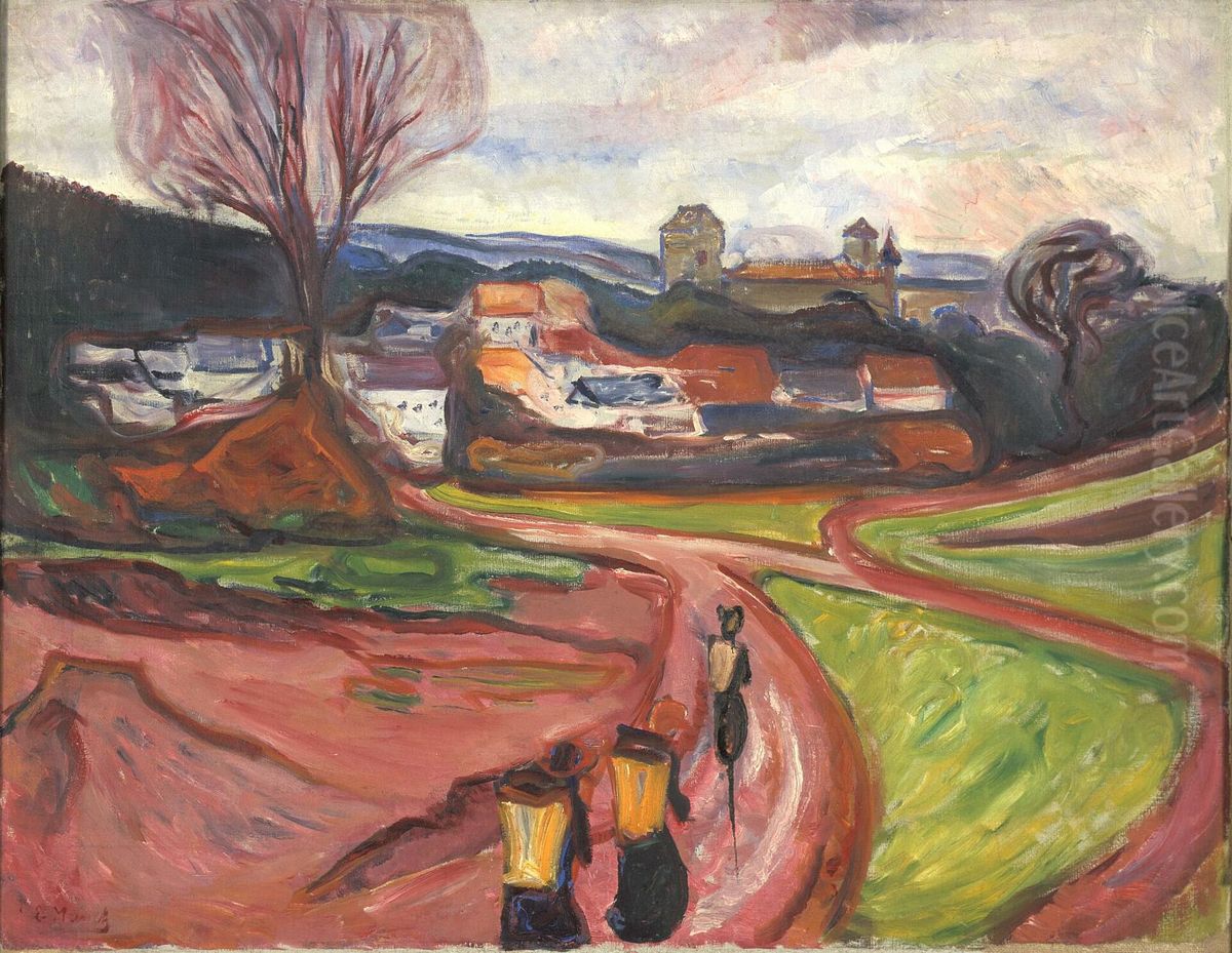 Elgersburg Oil Painting by Edvard Munch