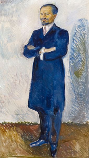Ernest Thiel Oil Painting by Edvard Munch