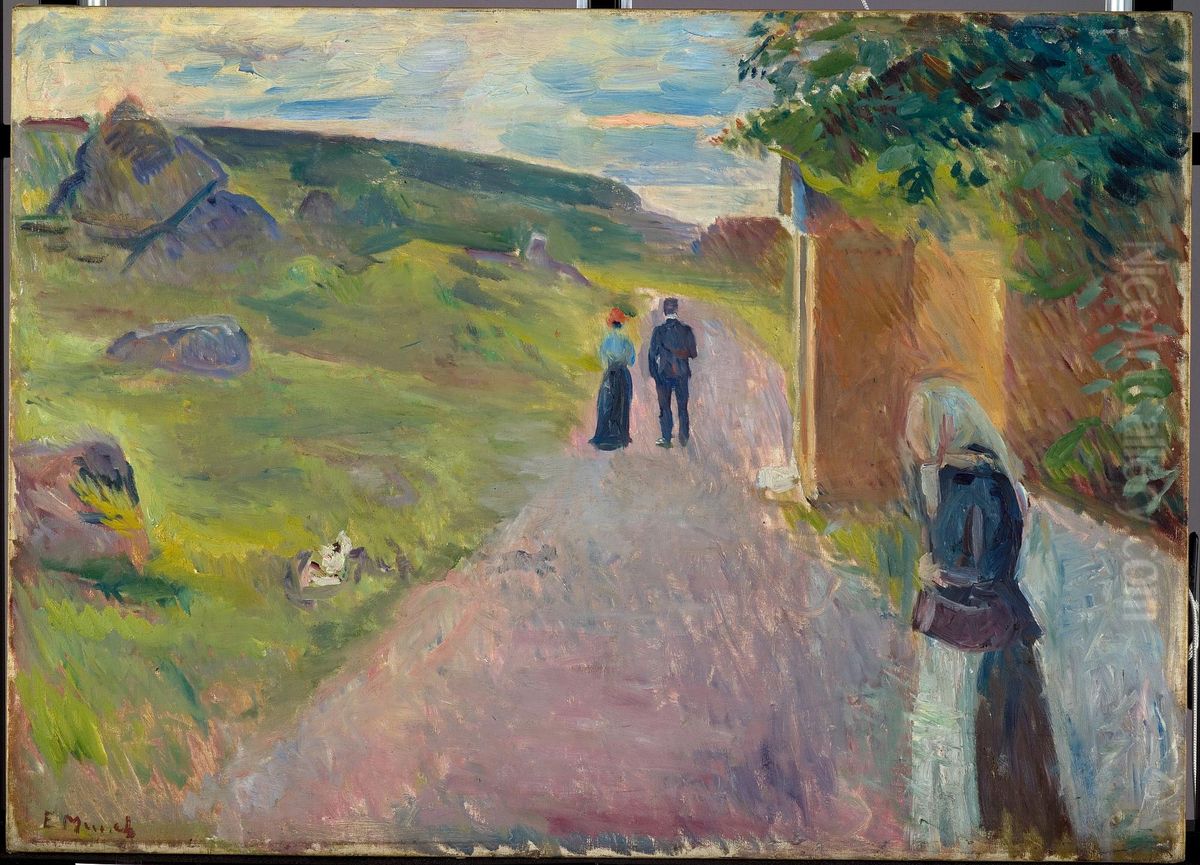 Eroticism on a Summer Evening Oil Painting by Edvard Munch