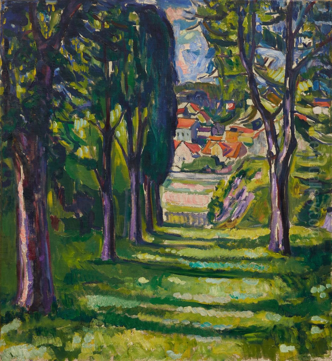 Garden in Kragero Oil Painting by Edvard Munch