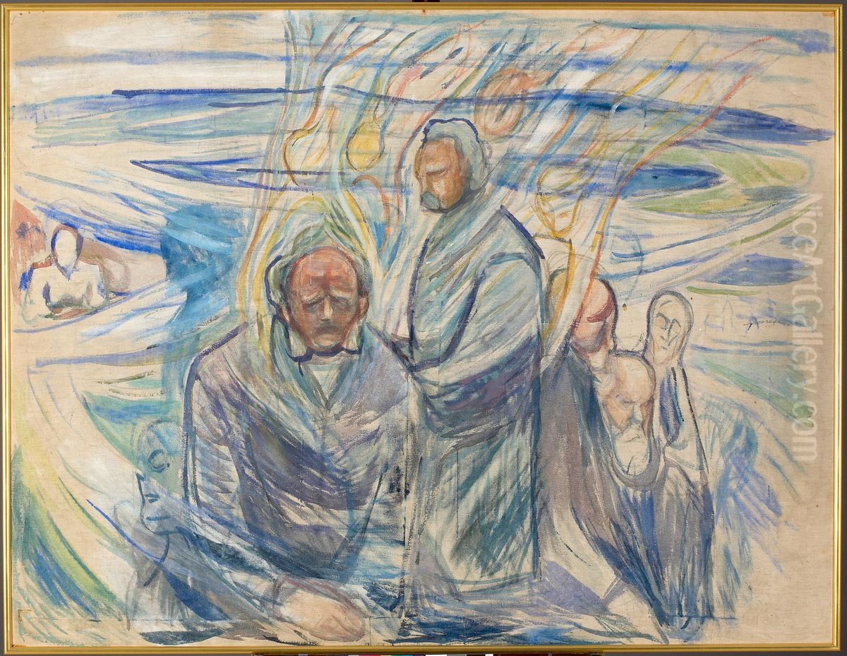 Ibsen, Nietzsche and Sokrates Oil Painting by Edvard Munch