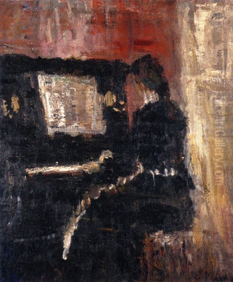 Girl at the Piano Oil Painting by Edvard Munch