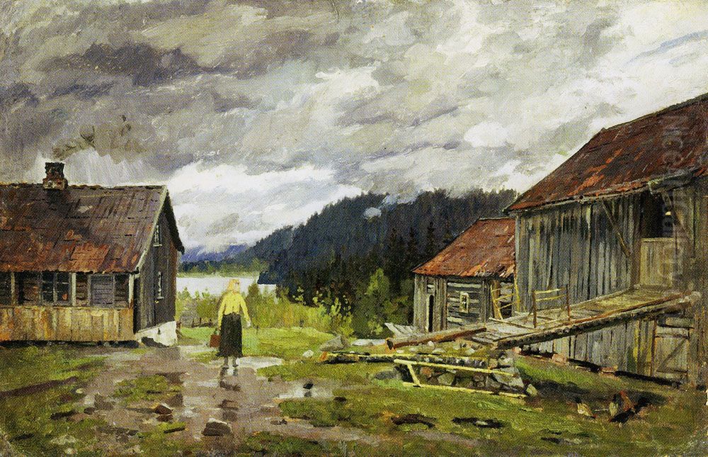 Hakloa in Maridalen Oil Painting by Edvard Munch
