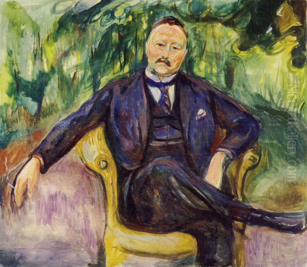 Heinrich C. Hudtwalcker Oil Painting by Edvard Munch