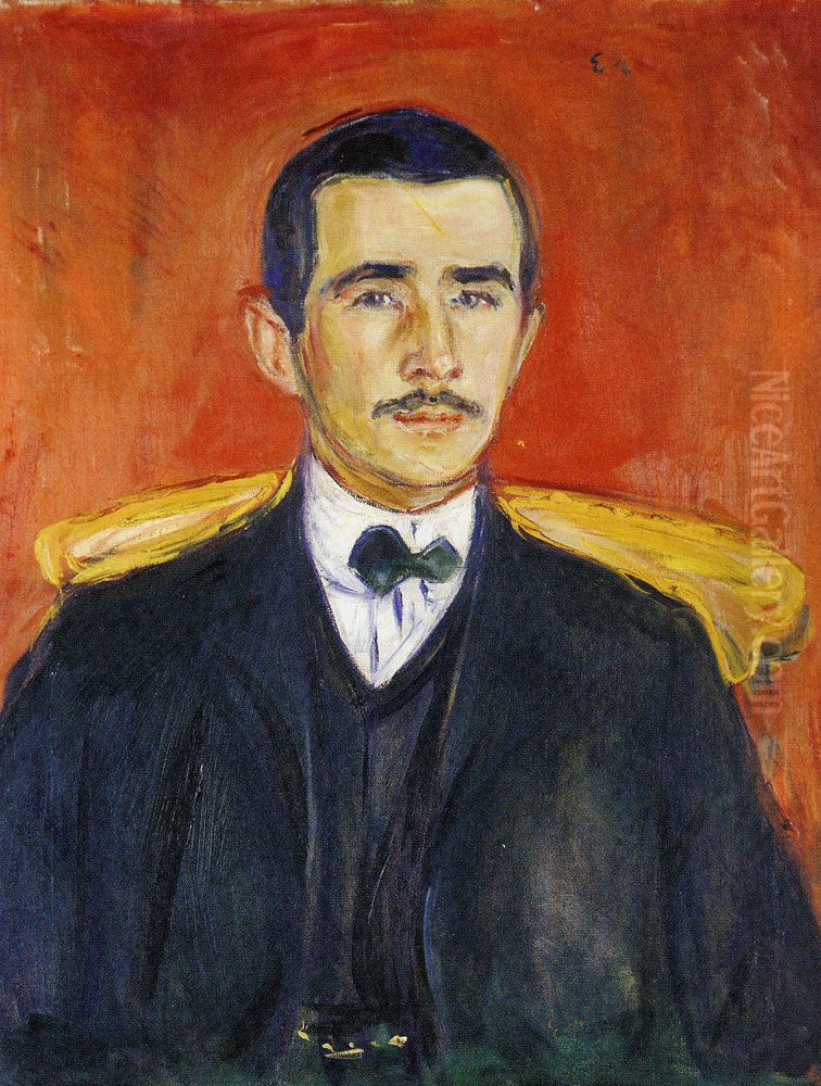 Portrait of Herbert Esche Oil Painting by Edvard Munch