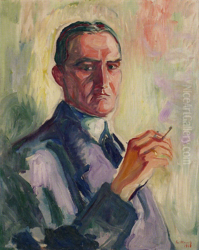 Hieronymus Heyerdahl Oil Painting by Edvard Munch