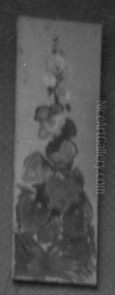 Hollyhock (The Linde Frieze) Oil Painting by Edvard Munch