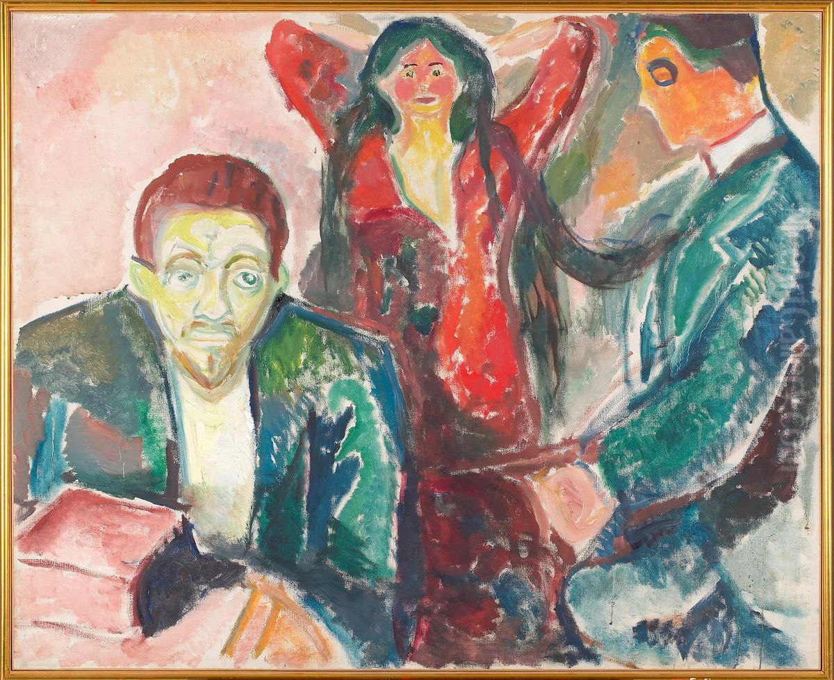 Jealousy Oil Painting by Edvard Munch