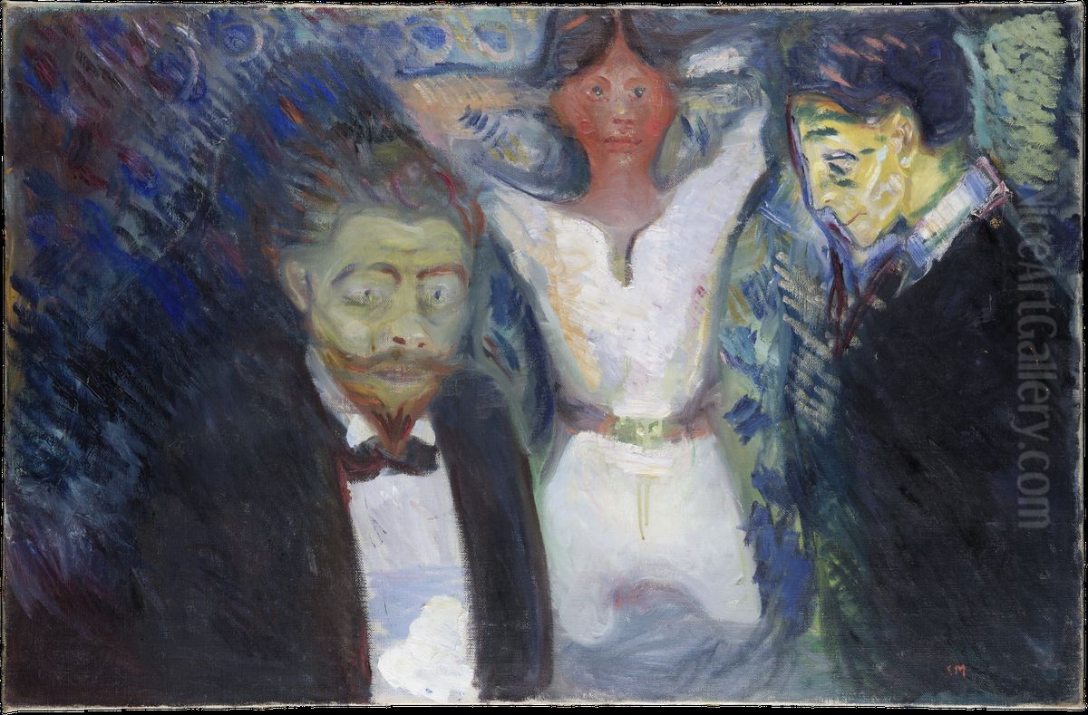 Jealousy Oil Painting by Edvard Munch