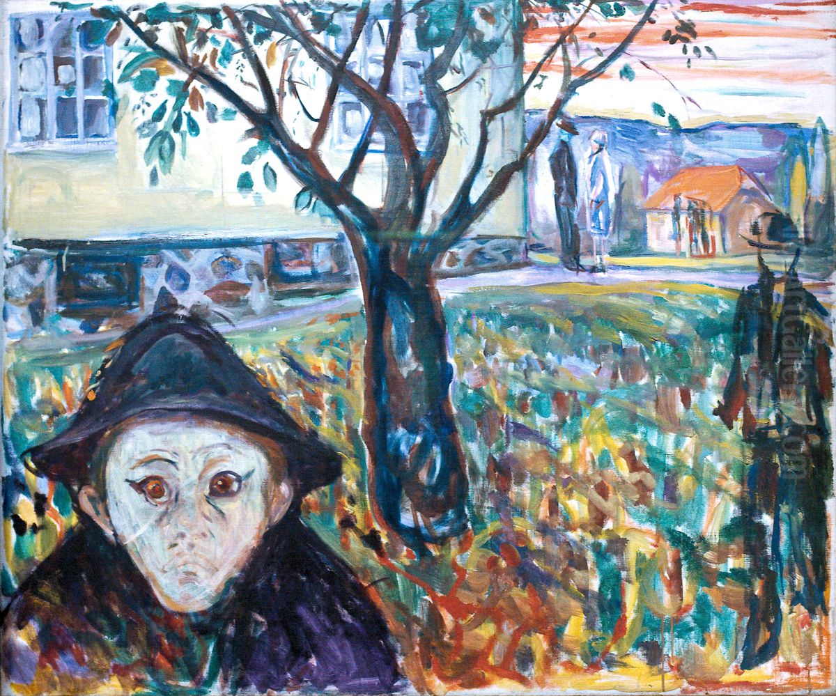 Jalousi i haven Oil Painting by Edvard Munch