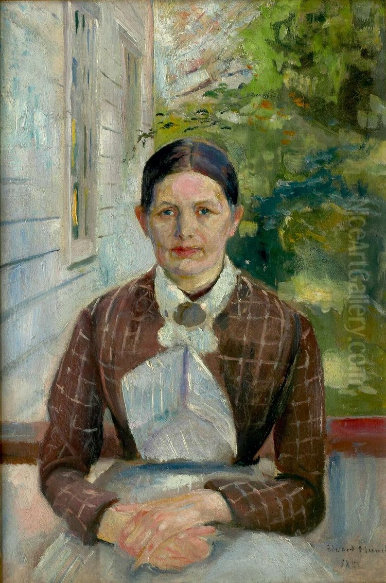 Karen Bjolstad Oil Painting by Edvard Munch
