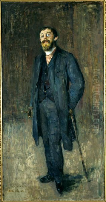 Karl Jensen-Hjell Oil Painting by Edvard Munch