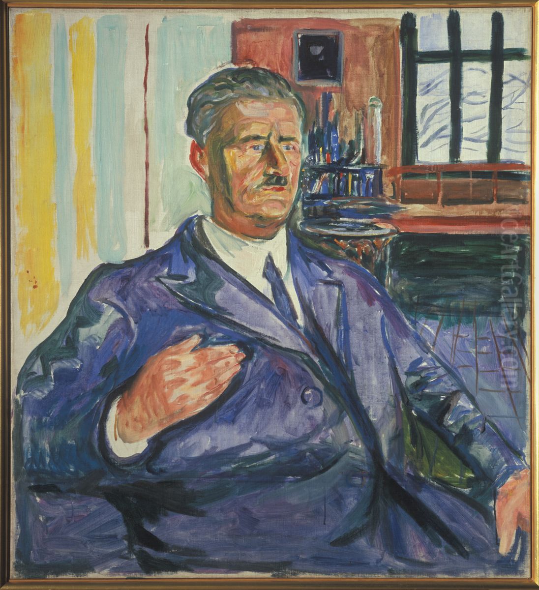 Karl Wefring Oil Painting by Edvard Munch