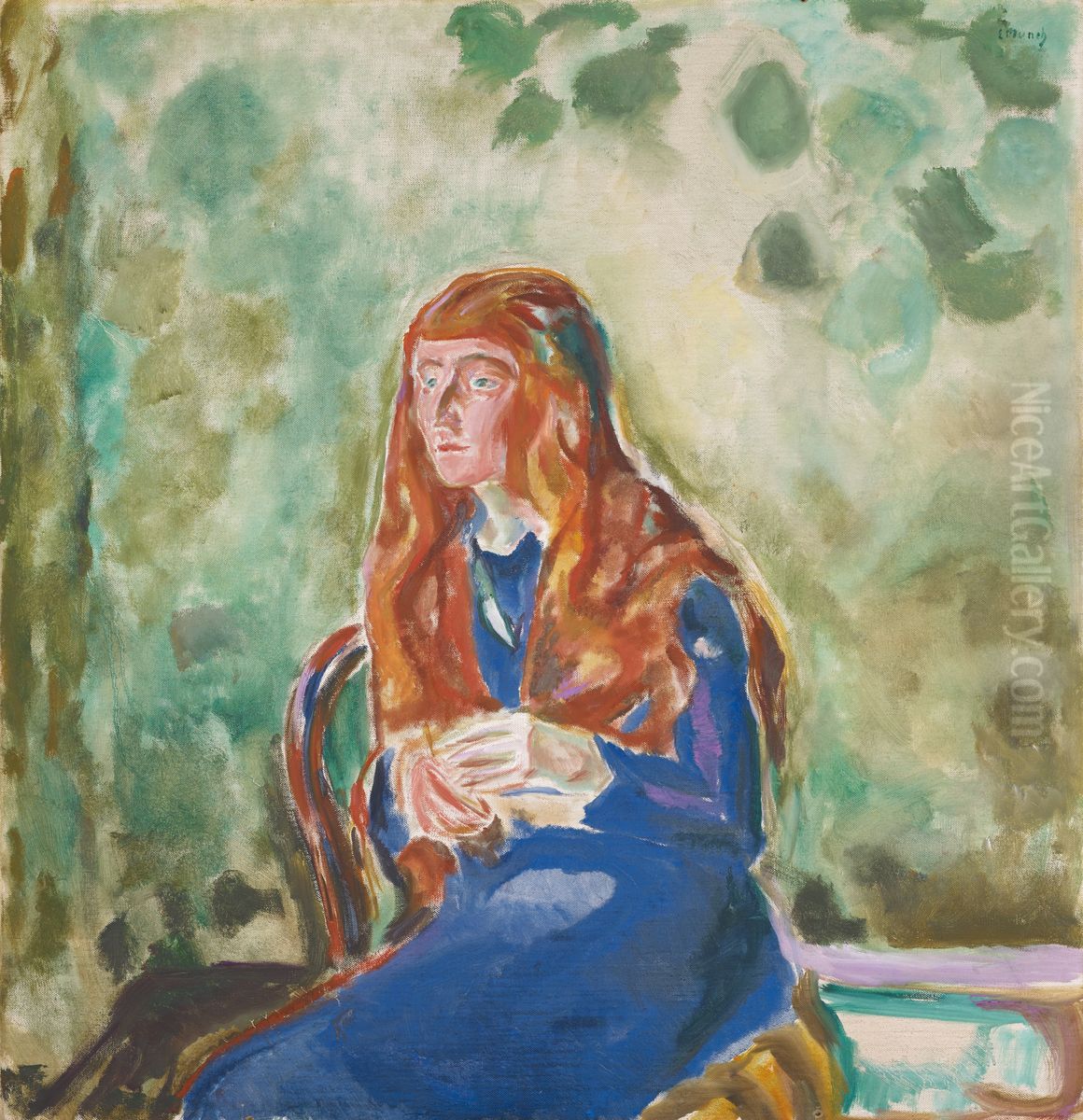 Portrait of Kate Perls Oil Painting by Edvard Munch
