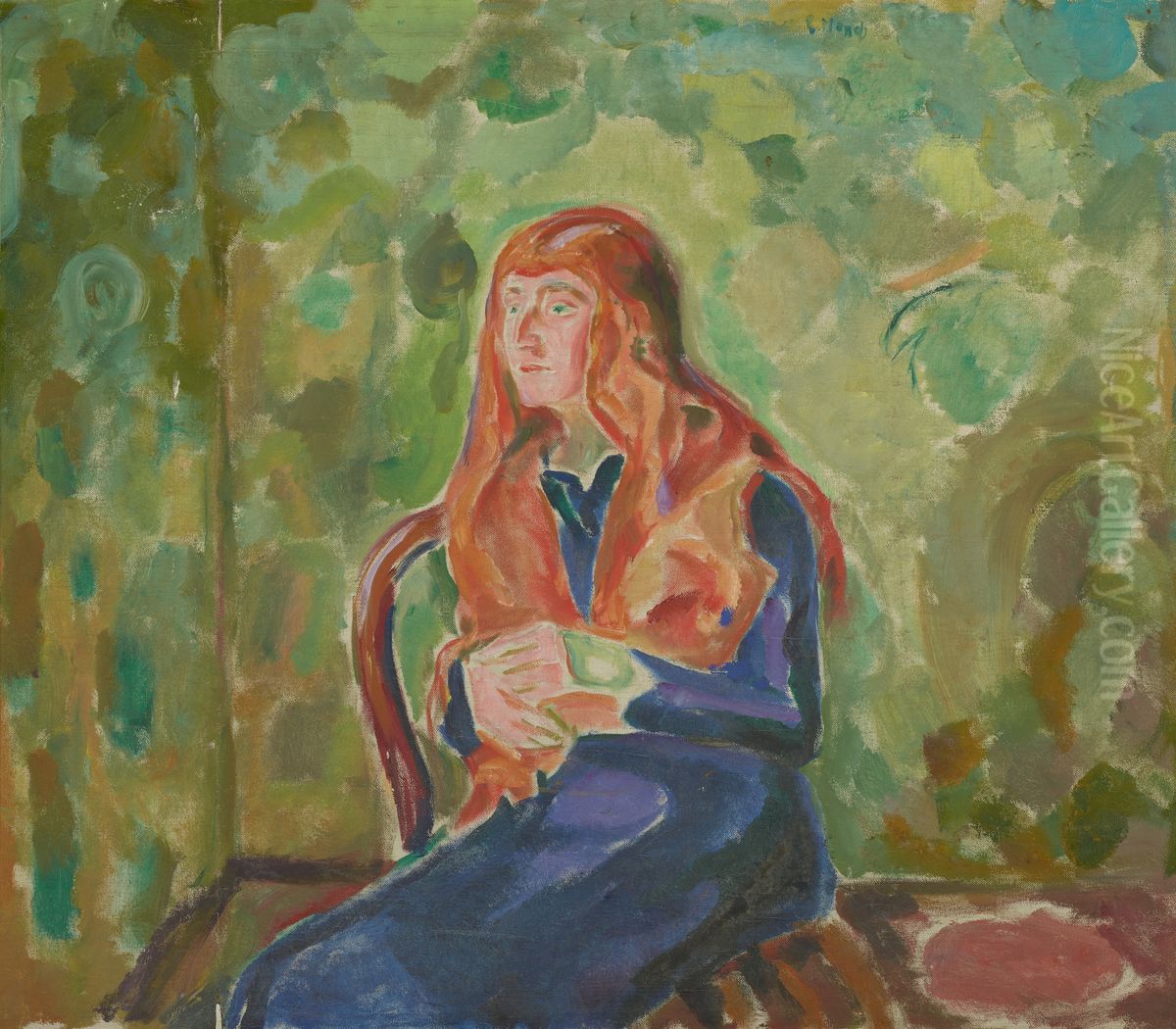 Kate Perls Oil Painting by Edvard Munch