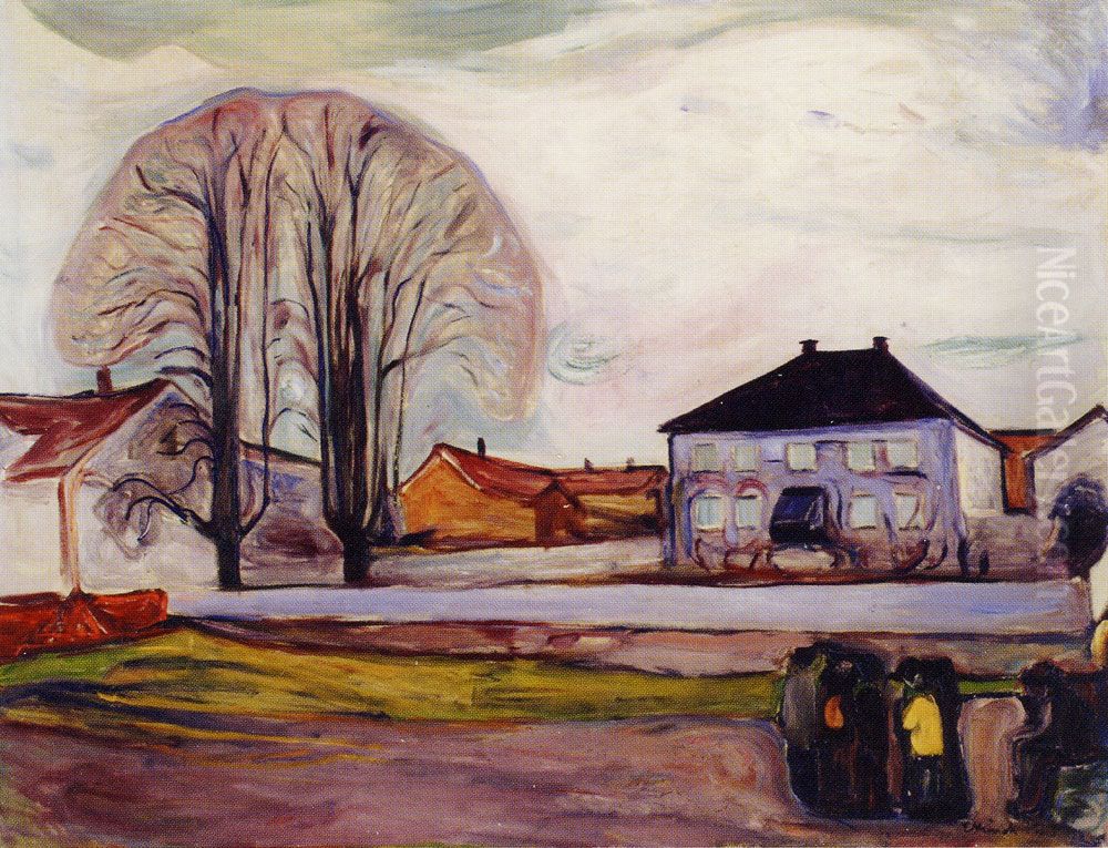 Kiosterudgarden in Asgardstrand Oil Painting by Edvard Munch