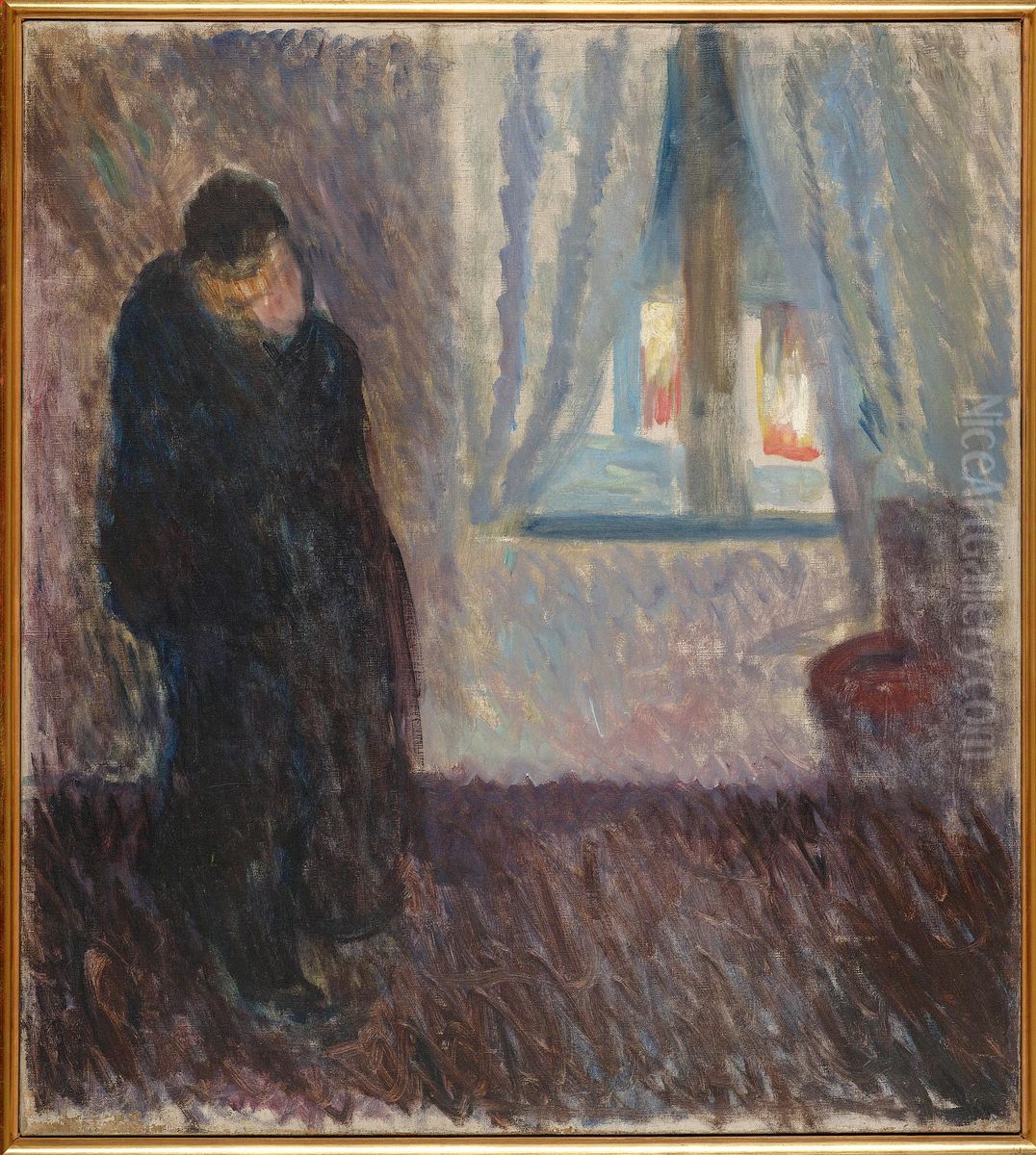 Kiss by the Window Oil Painting by Edvard Munch