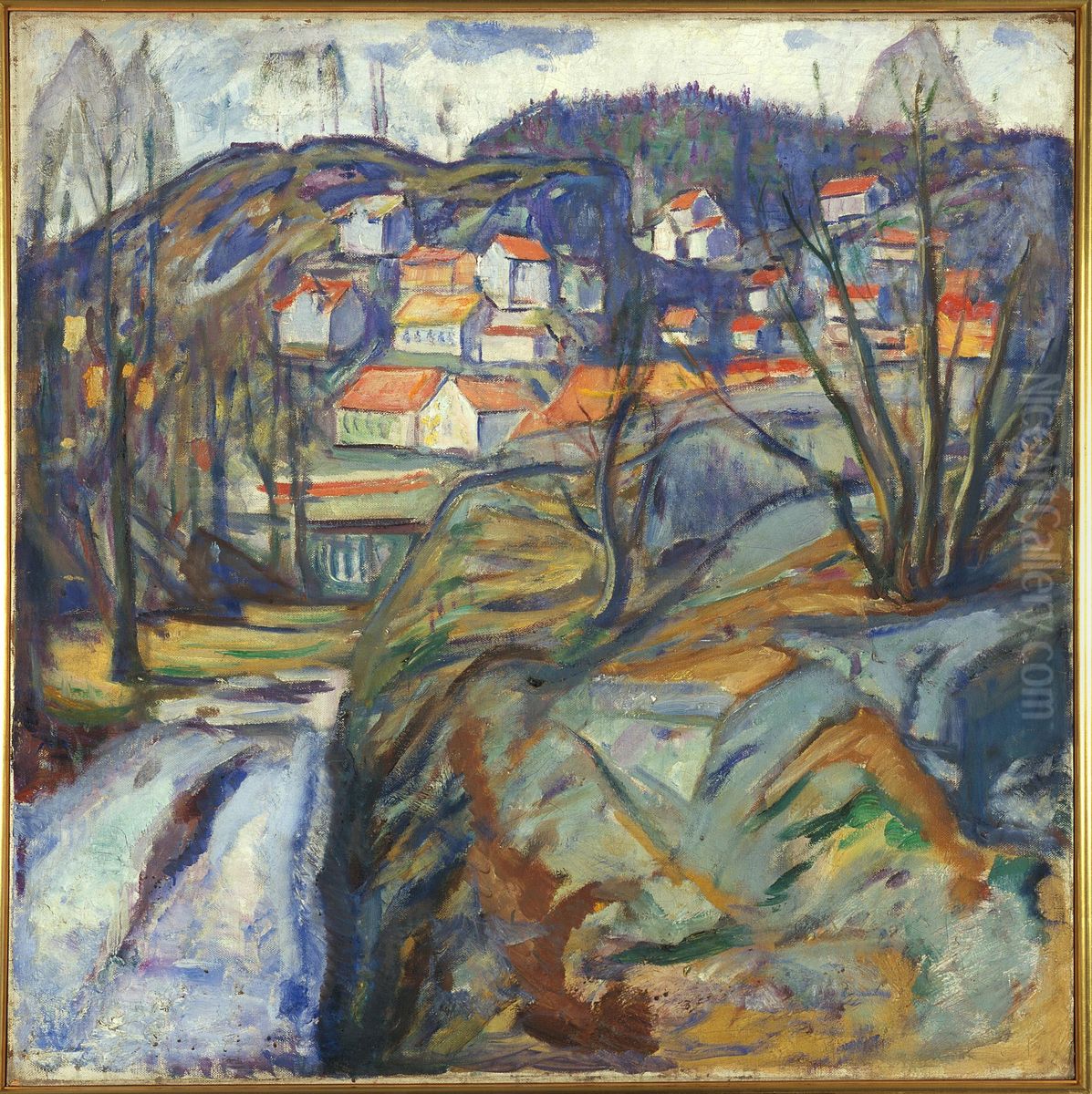 Kragero in Spring Oil Painting by Edvard Munch
