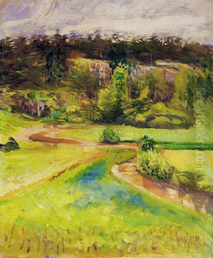 Landscape Oil Painting by Edvard Munch