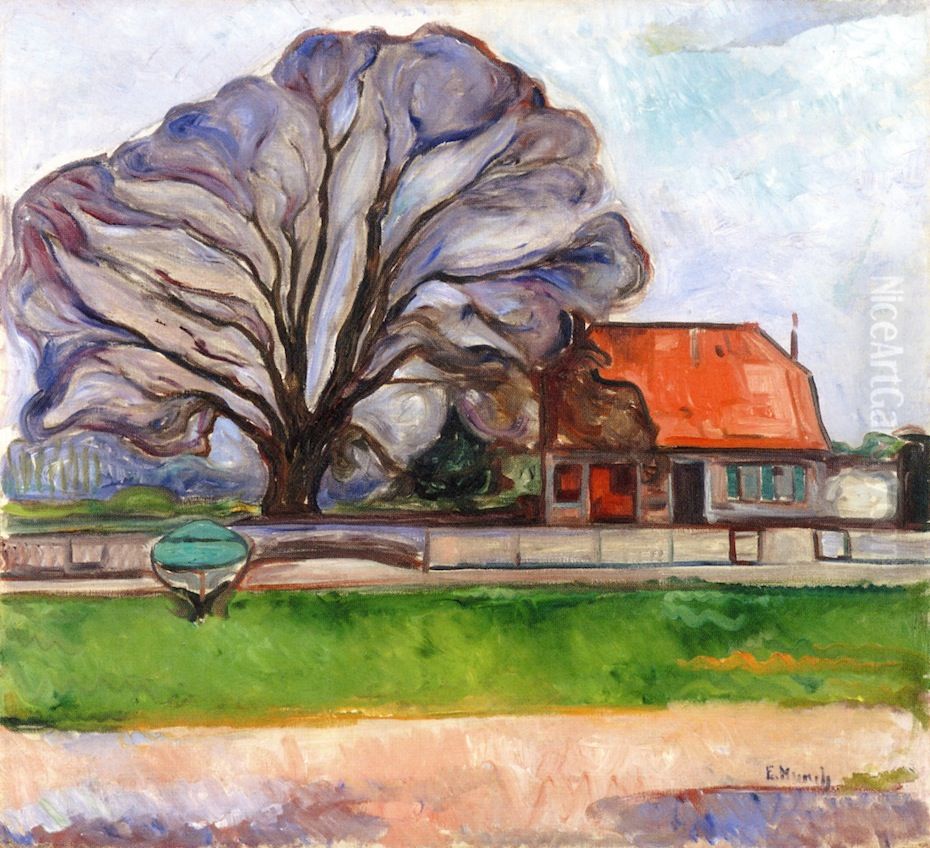 Landscape by Travemunde Oil Painting by Edvard Munch