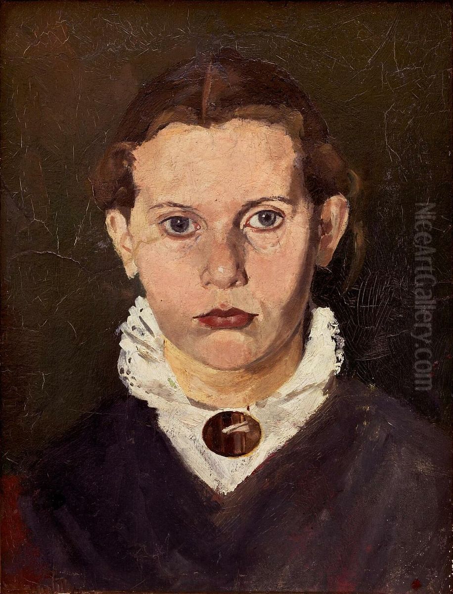 Laura Munch Oil Painting by Edvard Munch