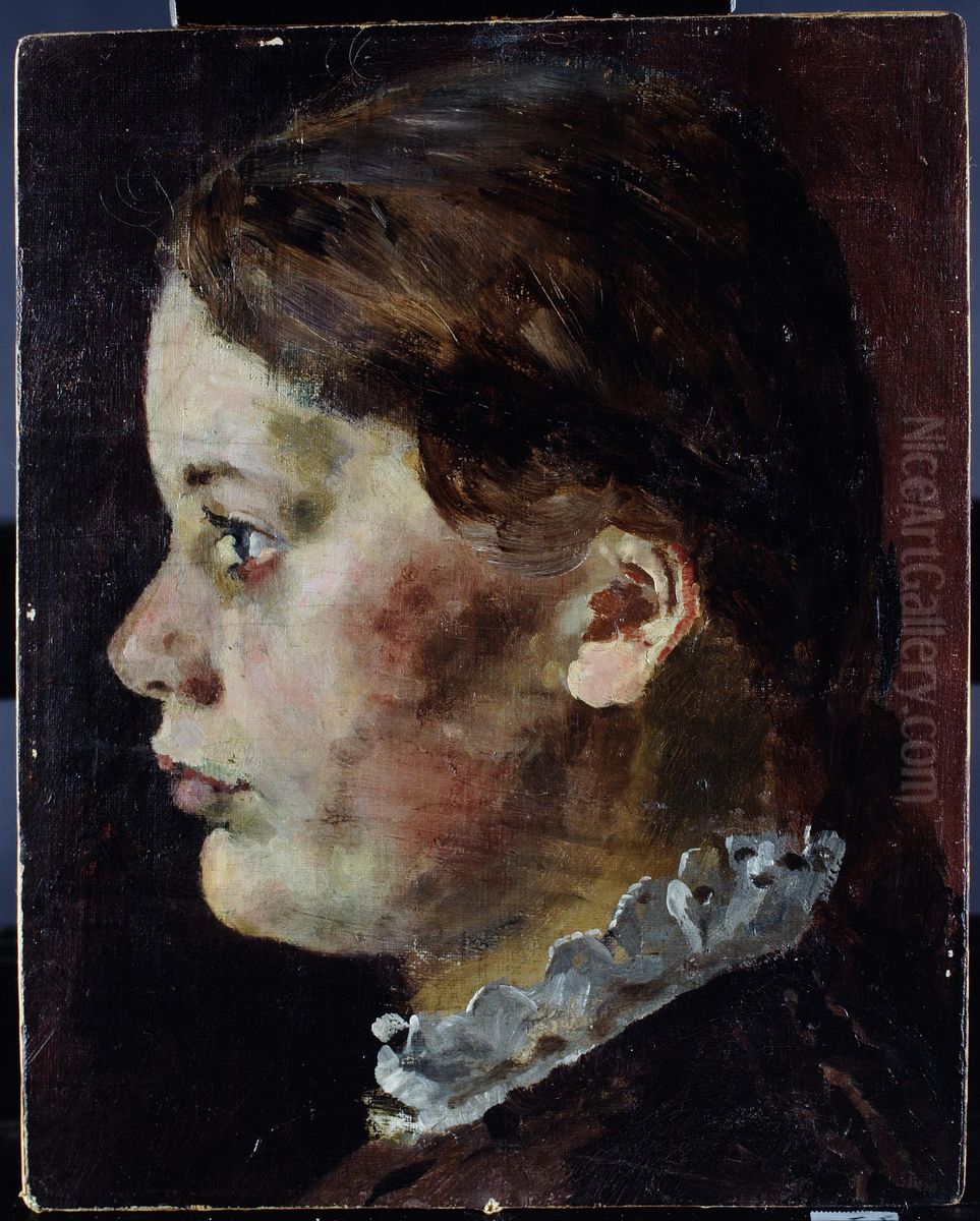 Laura Munch Oil Painting by Edvard Munch