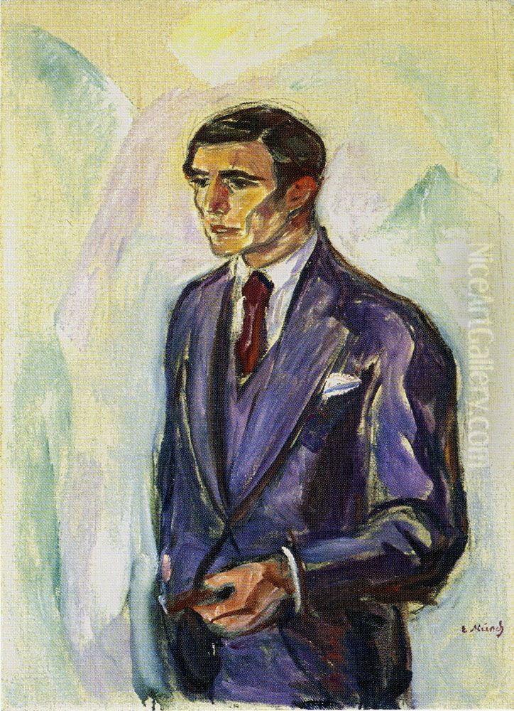 Leopold Wondt Oil Painting by Edvard Munch