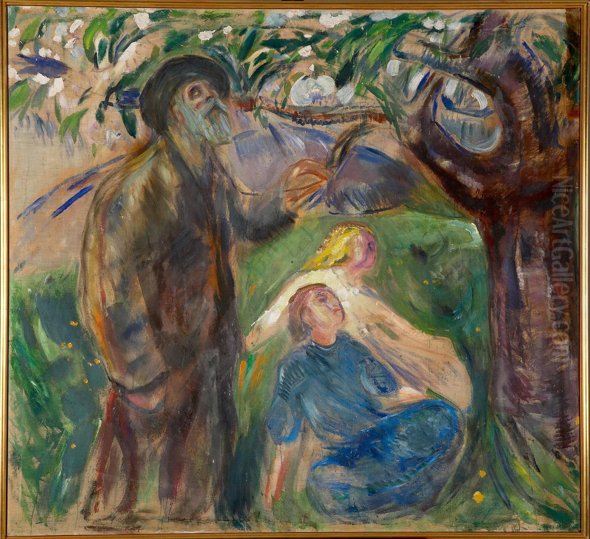 Left Part Oil Painting by Edvard Munch