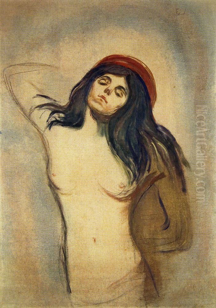 Madonna Oil Painting by Edvard Munch