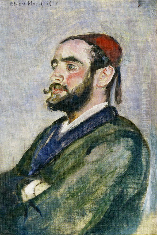 Marius Selmer Oil Painting by Edvard Munch