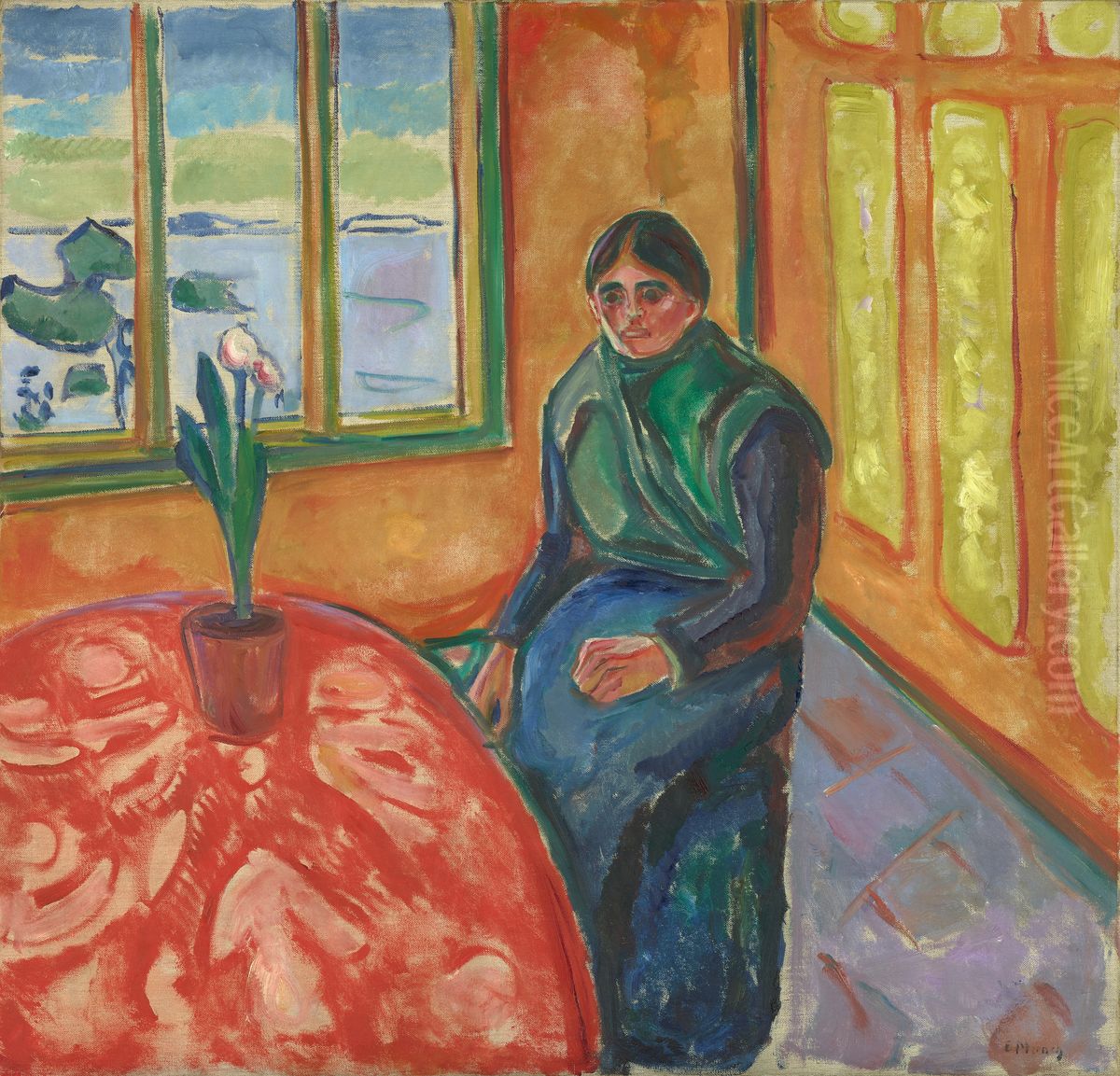 Melancholy Oil Painting by Edvard Munch