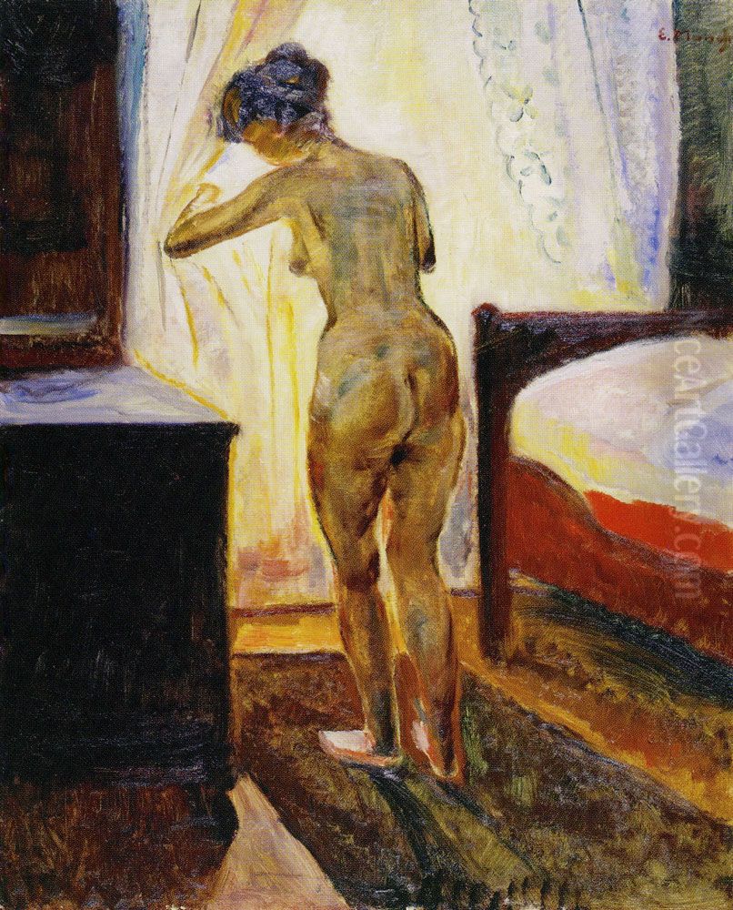 Morning. Nude at the Window Oil Painting by Edvard Munch