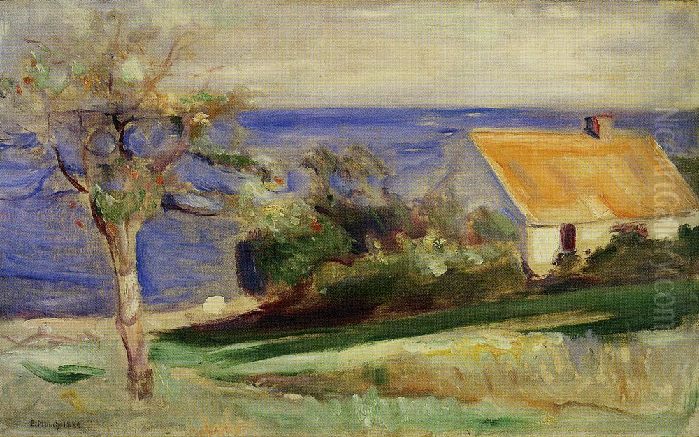 Morten Damme's House near Asgardstrand Oil Painting by Edvard Munch