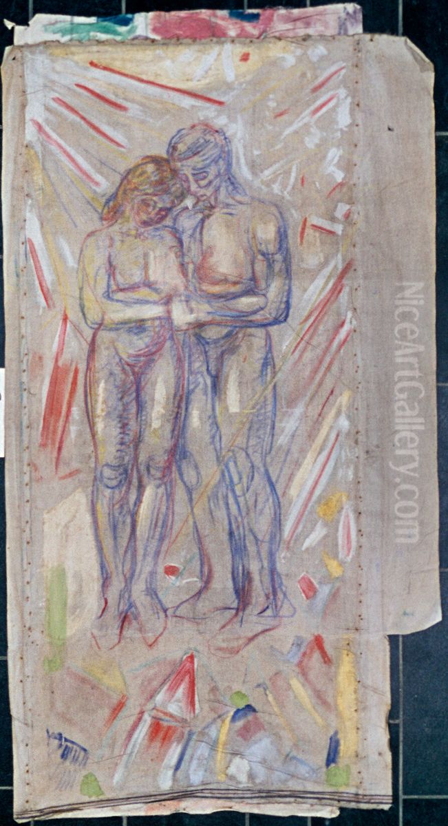 New Rays Oil Painting by Edvard Munch