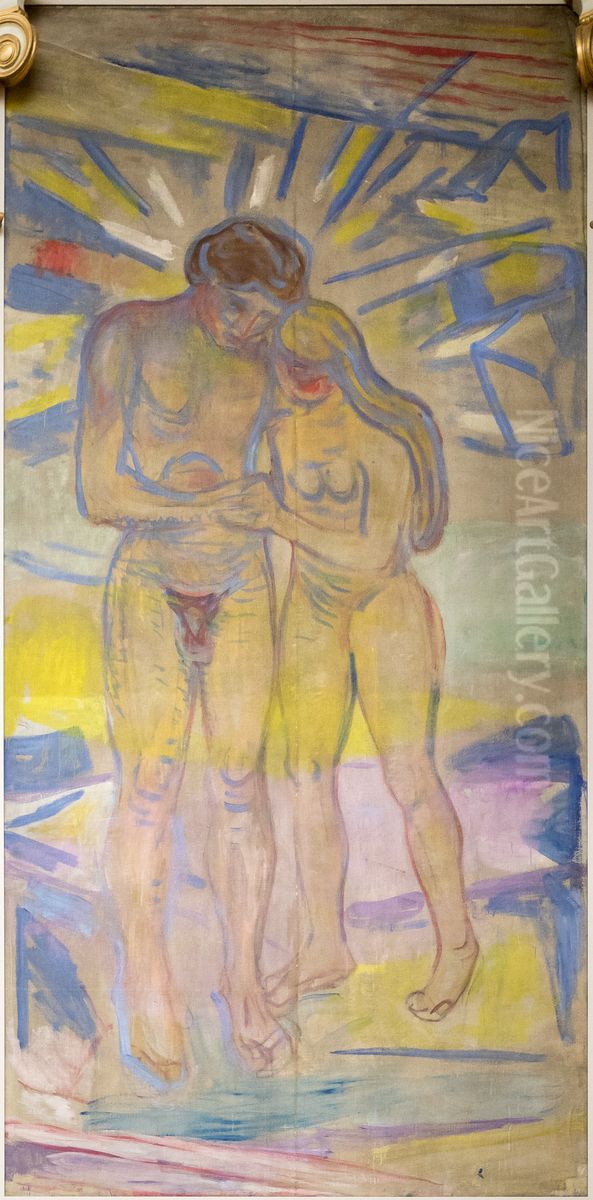 New Rays Oil Painting by Edvard Munch