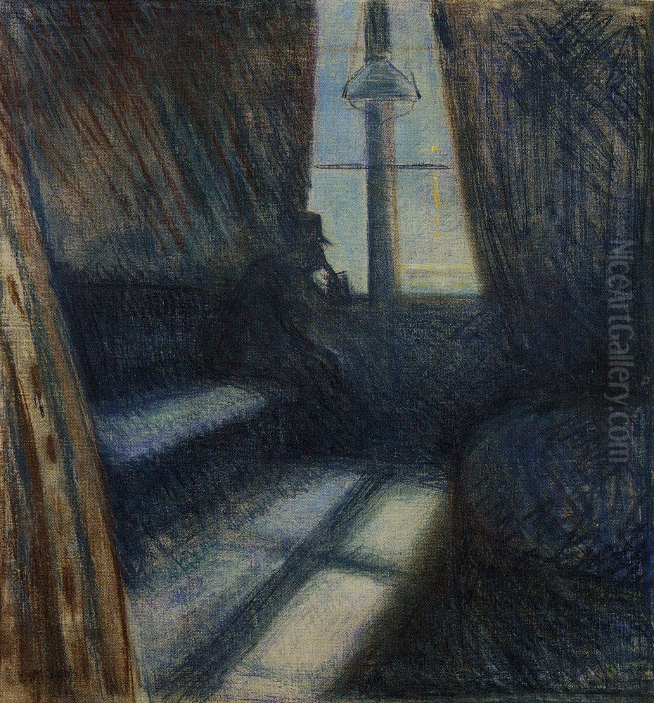 Night in Saint-Cloud Oil Painting by Edvard Munch
