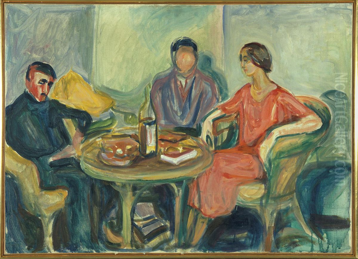 Oslo Bohemians Oil Painting by Edvard Munch