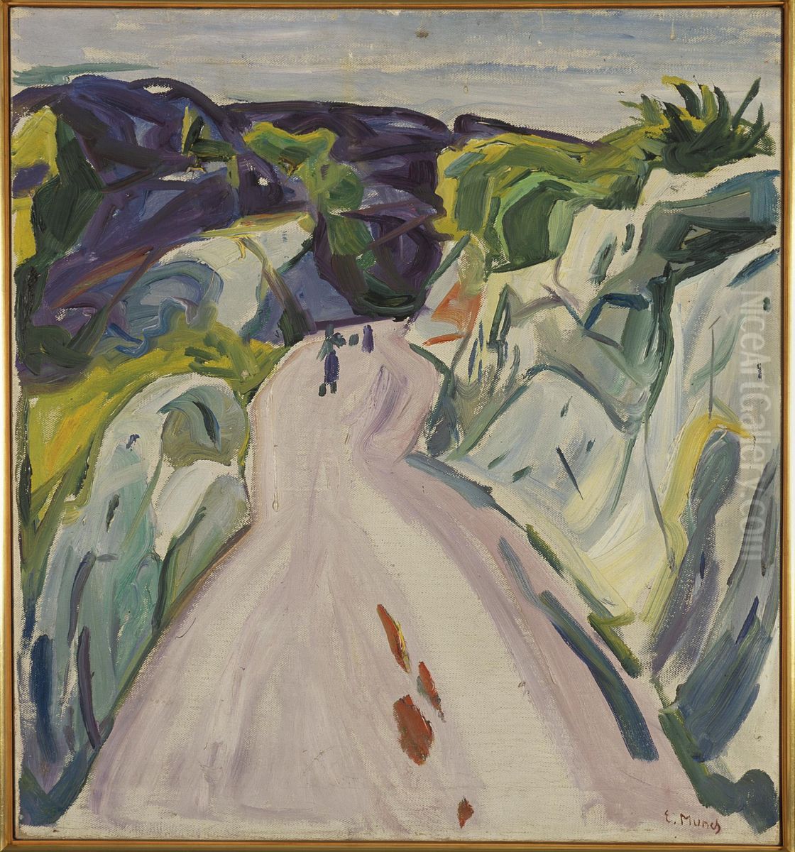 Road near Kragero Oil Painting by Edvard Munch