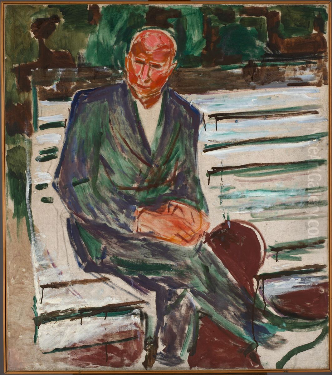 Rolf Hansen Oil Painting by Edvard Munch