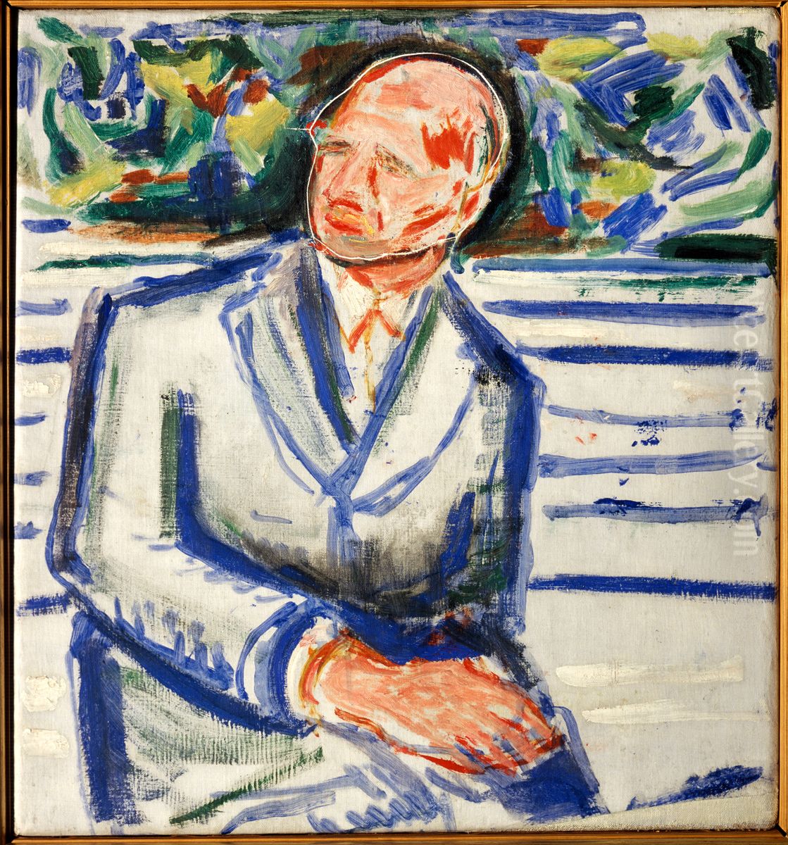 Rolf Hansen Oil Painting by Edvard Munch